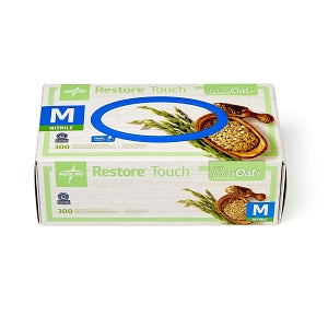 Medline Restore Touch Nitrile Exam Gloves with Oatmeal - Restore Touch Powder-Free Nitrile Exam Gloves with Oatmeal, Size M - OAT3002