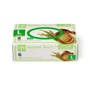 Medline Restore Touch Nitrile Exam Gloves with Oatmeal - Restore Touch Powder-Free Nitrile Exam Gloves with Oatmeal, Size L - OAT3003