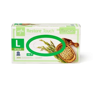 Medline Restore Touch Nitrile Exam Gloves with Oatmeal - Restore Touch Powder-Free Nitrile Exam Gloves with Oatmeal, Size L - OAT3003