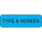 Label Paper Permanent Type & Screen 1 1/4" X 3/8" Blue 1000 Per Roll