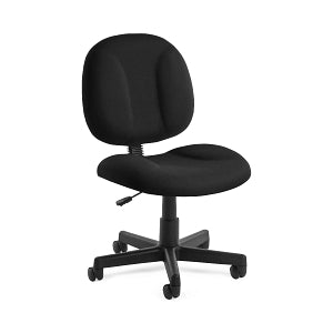 OFM 105 Comfort Series Fabric Armless Task Chairs - Comfort Series Fabric Armless Task Chair, Black - 105-805