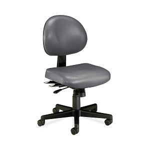 OFM 241 Vinyl Ergonomic Mid-Back Armless Task Chairs - Vinyl Ergonomic Mid-Back Armless Task Chair, Charcoal - 241-VAM-604