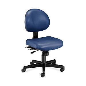 OFM 241 Vinyl Ergonomic Mid-Back Armless Task Chairs - Vinyl Ergonomic Mid-Back Armless Task Chair, Navy - 241-VAM-605