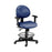 OFM Vinyl Ergonomic Task Chairs with Arms and Drafting Kit - Vinyl Ergonomic Mid-Back Task Chair with Arms and Drafting Kit, Navy - 241-VAM-AADK-65