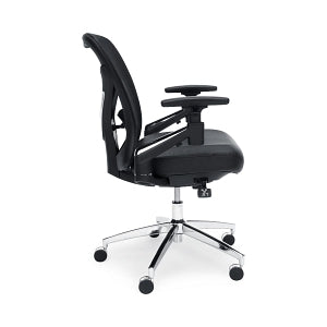 OFM 24/7 Vinyl Big & Tall Task Chair with Mesh Back - 24/7 Vinyl Big and Tall Task Chair with Mesh Back, Black - 257-VAM-BLK