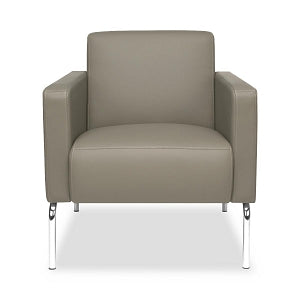 OFM Lounge Chair with Chrome Legs and Polyurethane Upholstery - Lounge Chair with Chrome Legs and Polyurethane Upholstery, Taupe - 3002-PU607