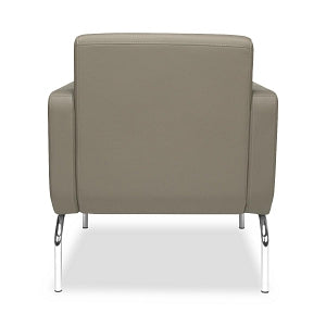 OFM Lounge Chair with Chrome Legs and Polyurethane Upholstery - Lounge Chair with Chrome Legs and Polyurethane Upholstery, Taupe - 3002-PU607