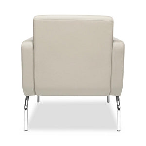 OFM Lounge Chair with Chrome Legs and Polyurethane Upholstery - Lounge Chair with Chrome Legs and Polyurethane Upholstery, Cream - 3002-PU609