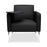 OFM Triumph Series Lounge Chair with Tablet Attachment - Triumph Series Lounge Chair with Tungsten-Tone Tablet Attachment and Chrome Legs, Black - 3002T-PU606-TG