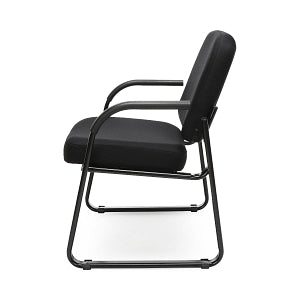 OFM 403 Fabric Reception Chairs with Arms - Fabric Reception Chair with Arms, Black - 403-805