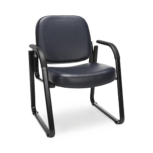 OFM 403 Vinyl Reception Chairs with Arms - Vinyl Reception Chair with Arms, Navy - 403-VAM-605