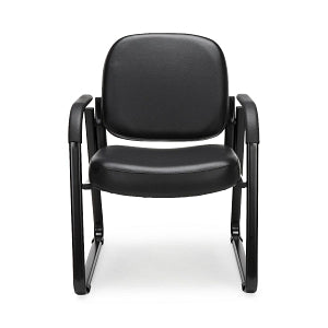 OFM 403 Vinyl Reception Chairs with Arms - Vinyl Reception Chair with Arms, Black - 403-VAM-606