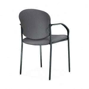 OFM 404 Stackable Fabric Reception Chairs with Arms - Stackable Fabric Reception Chair with Arms, Gray - 404-801