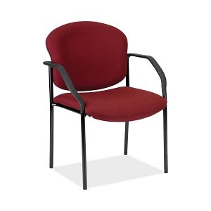 OFM 404 Stackable Fabric Reception Chairs with Arms - Stackable Fabric Reception Chair with Arms, Wine - 404-803