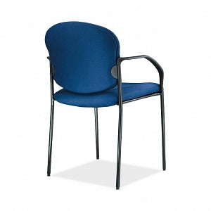 OFM 404 Stackable Fabric Reception Chairs with Arms - Stackable Fabric Reception Chair with Arms, Navy - 404-804