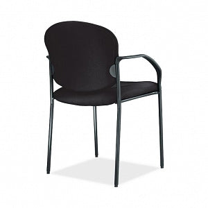 OFM 404 Stackable Fabric Reception Chairs with Arms - Stackable Fabric Reception Chair with Arms, Black - 404-805