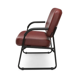 OFM 407 Vinyl Big and Tall Reception Chairs - Vinyl Big and Tall Reception Chair, Wine - 407-VAM-603