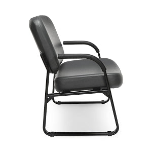 OFM 407 Vinyl Big and Tall Reception Chairs - Vinyl Big and Tall Reception Chair, Charcoal - 407-VAM-604