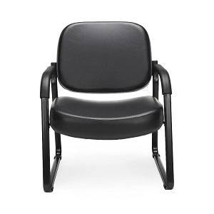 OFM 407 Vinyl Big and Tall Reception Chairs - Vinyl Big and Tall Reception Chair, Black - 407-VAM-606