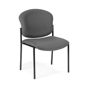 OFM 408 Fabric Armless Stack Reception Chairs - Fabric Armless Stack Reception Chair, Gray - 408-801