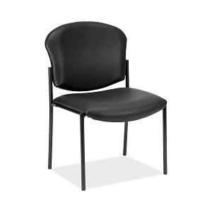 OFM 408 Vinyl Armless Stack Reception Chairs - Vinyl Armless Stack Reception Chair, Black - 408-VAM-606