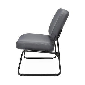 OFM 409 Fabric Big & Tall Armless Reception Chairs - Fabric Big and Tall Armless Reception Chair, Gray - 409-801