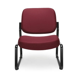 OFM 409 Fabric Big & Tall Armless Reception Chairs - Fabric Big and Tall Armless Reception Chair, Wine - 409-803