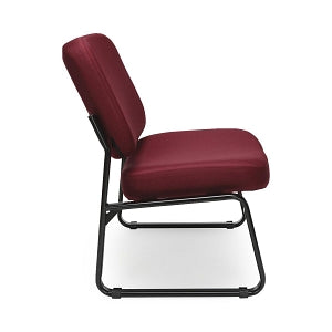 OFM 409 Fabric Big & Tall Armless Reception Chairs - Fabric Big and Tall Armless Reception Chair, Wine - 409-803