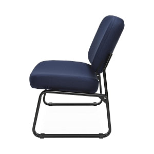 OFM 409 Fabric Big & Tall Armless Reception Chairs - Fabric Big and Tall Armless Reception Chair, Navy - 409-804