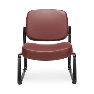 OFM 409 Vinyl Big & Tall Armless Reception Chairs - Vinyl Big and Tall Armless Reception Chair, Wine - 409-VAM-603