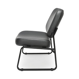 OFM 409 Vinyl Big & Tall Armless Reception Chairs - Vinyl Big and Tall Armless Reception Chair, Charcoal - 409-VAM-604