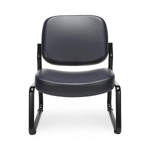 OFM 409 Vinyl Big & Tall Armless Reception Chairs - Vinyl Big and Tall Armless Reception Chair, Navy - 409-VAM-605