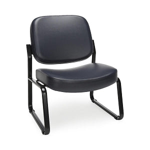 OFM 409 Vinyl Big & Tall Armless Reception Chairs - Vinyl Big and Tall Armless Reception Chair, Navy - 409-VAM-605