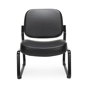 OFM 409 Vinyl Big & Tall Armless Reception Chairs - Vinyl Big and Tall Armless Reception Chair, Black - 409-VAM-606