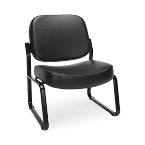 OFM 409 Vinyl Big & Tall Armless Reception Chairs - Vinyl Big and Tall Armless Reception Chair, Black - 409-VAM-606