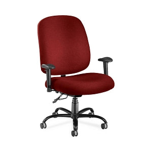 OFM 700 Fabric Big & Tall Mid-Back Swivel Task Chairs - Fabric Big and Tall Mid-Back Swivel Task Chair, Wine - 700-AA6-238