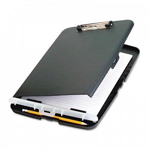 Officemate Slim Storage Clipboards - Low-Profile Storage Clipboard, Charcoal, 1/2" Capacity, Holds 9"w x 12"h - 83303