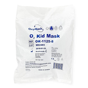 Southmedic Medline Exclusive - OxyMask Oxygen Masks - OxyMask Kid Oxygen Mask with 7' Universal Oxygen Tubing - OK-1125-8