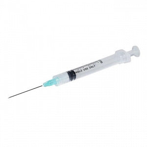 Sol-Millennium Medical Sol-Care Syringe with Detachable Needle - Safety Syringe with Needle Adapter, Luer-Lock, 3 mL, 22 G x 1" - 100085IM