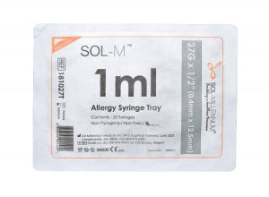 SOL-Millennium SOL-M Allergy Syringe Trays - 1 mL SOL-M Allergy Syringe Tray, 27G x 1/2" - 181027T