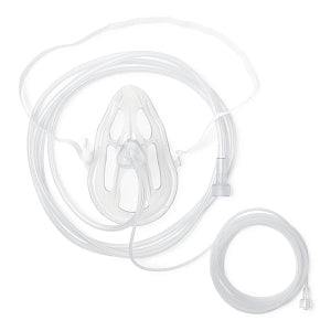 Southmedic Medline Exclusive - OxyMask EtCO2 Oxygen Masks - OxyMask EtCO2 Adult Oxygen Mask with 7' Universal Oxygen Tubing and 8' Gas Sampling Line with Male Connector, Medline Exclusive - OM-2125-8SLM