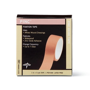 Medline Pinc Zinc Oxide Fixation Tape - Pinc Zinc Oxide Fixation Tape, 1" x 5 yd. - OMAM111CS