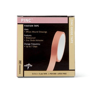 Medline Pinc Zinc Oxide Fixation Tape - Pinc Zinc Oxide Fixation Tape, 1/2" x 5 yd. - OMAM55CS