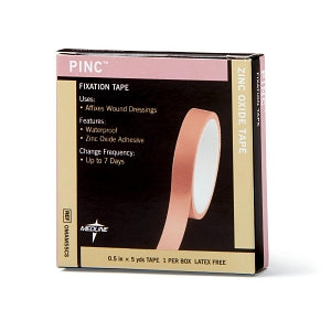 Medline Pinc Zinc Oxide Fixation Tape - Pinc Zinc Oxide Fixation Tape, 1/2" x 5 yd. - OMAM55CS