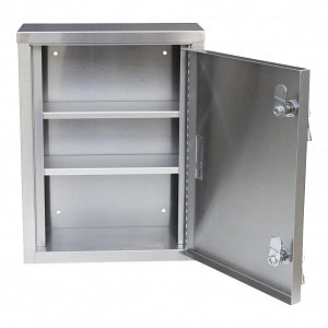 Omnimed Narcotics Cabinets with Single Door - Small Stainless Steel Single-Door Narcotics Cabinet, 15" H x 11" W x 4" D - 181401