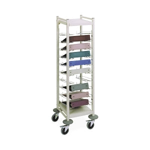 Omnimed Inc Omnicart Chart Racks - Omnicart Chart Rack, Open, Standard Horizon, 10 Binder, Beige - 264410-BG