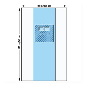 Halyard Health Pacemaker Drapes - Pacemaker Drape, Non-Sterile, Fenestrated, Incise, 87" x 135" - 29231NS