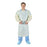 Halyard Medium-Weight Tri-Layer Over-The-Head Isolation Gown - GOWN, OVR / HD, THMB HK ELSTC, YLW, UNI, MD - 32500