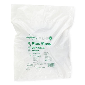 Southmedic Medline Exclusive - OxyMask Oxygen Masks - OxyMask Adult Plus Oxygen Mask with 7' Universal Oxygen Tubing and Ear Elastics - OP-1425-8