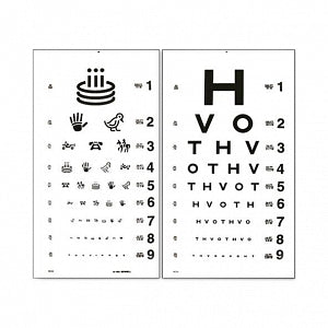 Accutome HOTV Letters / Allen Figures Eye Charts - HOTV Letters / Allen Figures Eye Charts, 10 ft. - AX13237